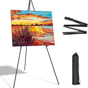 Vibrant Art with Easel Artist instant tripod collapsible floor easel for poster